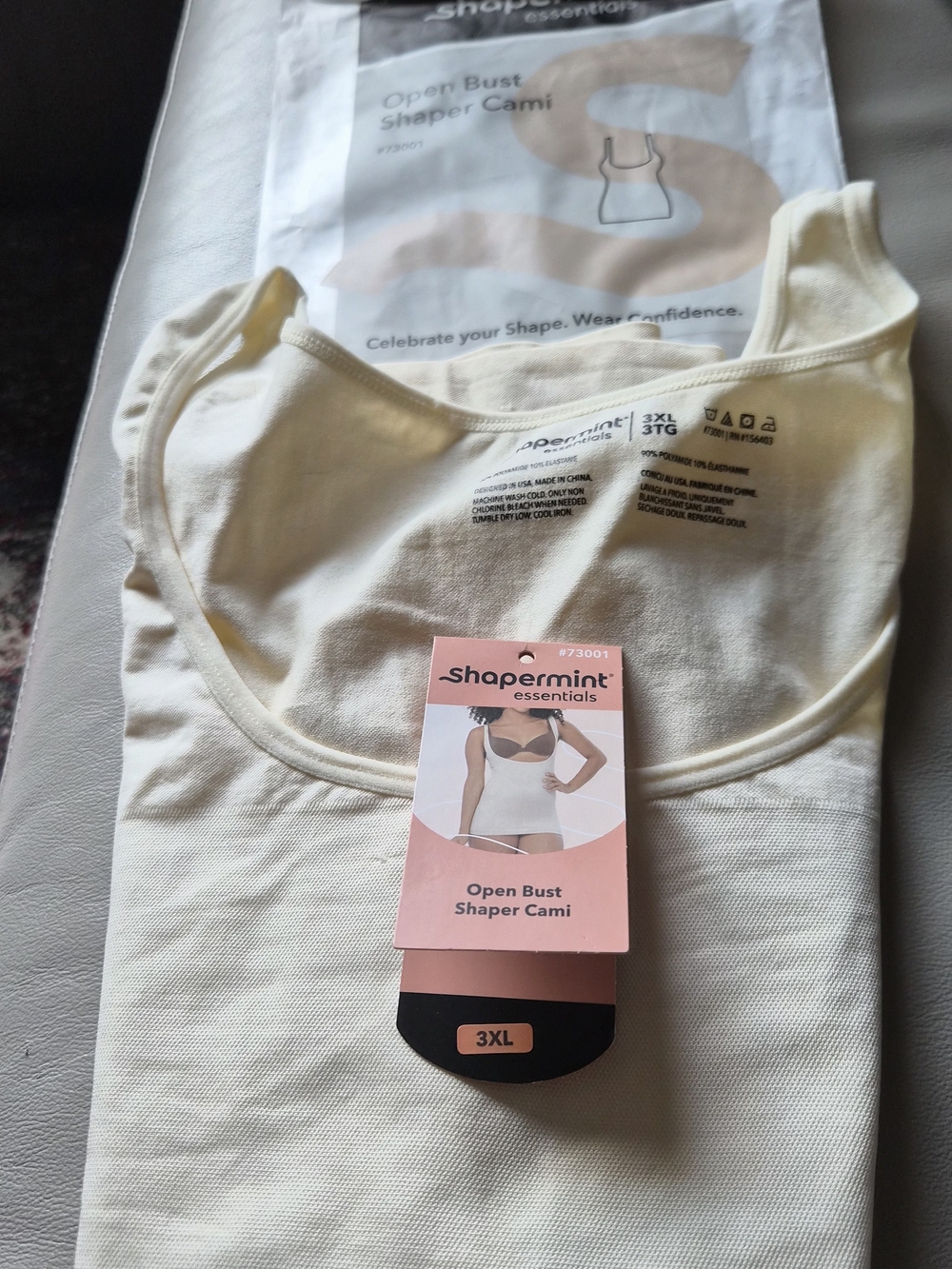 Shapermint Essentials Open-Bust Shaper Cami in White